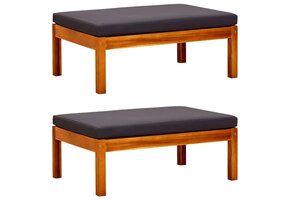 vidaXL Voetenbanken 2 st massief acaciahout | 68% Korting