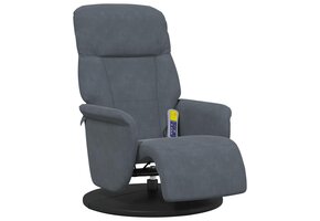 vidaXL Massagestoel, fluweel donkergrijs - 60% korting!