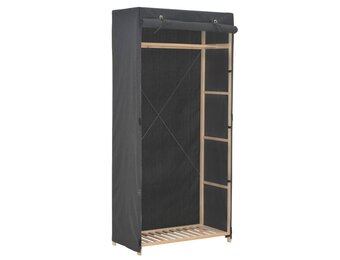 vidaXL Kledingkast 79x40x170 cm stof grijs