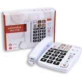 Swissvoice X1110 wit huistelefoon vast lijn met 6 foto toetsen - instelbare gespreksvolume - instelbaar bel signaal - optische bel signaal