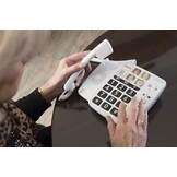 Swissvoice X1110 wit huistelefoon vast lijn met 6 foto toetsen - instelbare gespreksvolume - instelbaar bel signaal - optische bel signaal