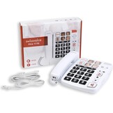 Swissvoice X1110 wit huistelefoon vast lijn met 6 foto toetsen - instelbare gespreksvolume - instelbaar bel signaal - optische bel signaal