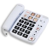 Swissvoice X1110 wit huistelefoon vast lijn met 6 foto toetsen - instelbare gespreksvolume - instelbaar bel signaal - optische bel signaal