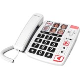 Swissvoice X1110 wit huistelefoon vast lijn met 6 foto toetsen - instelbare gespreksvolume - instelbaar bel signaal - optische bel signaal