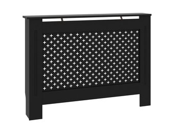 vidaXL Radiatorombouw 112x19x81,5 cm MDF zwart