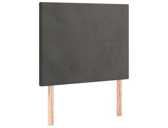 vidaXL Hoofdborden 2 st 100x5x78/88 cm fluweel donkergrijs