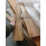 vidaXL Bureaublad met ronding 120x60x2,5 cm massief ruw mangohout