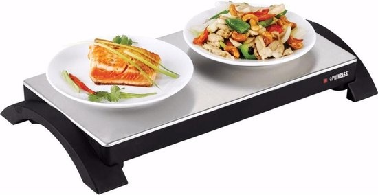 Princess Warmhoudplaat 312295 – Draadloos te gebruiken – Oplaadbaar Rechaud - Bordenwarmer - Buffetverwarmer - 1000W