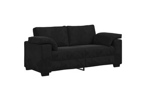 vidaXL Loveseat Bank Fluweel Zwart - 140cm - Nu 41% Korting!