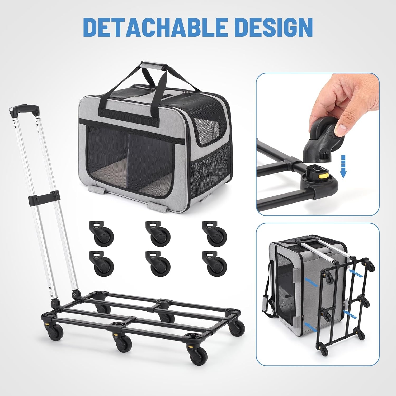 Extra Grote Dubbele Huisdieren Drager op Wielen - 37% Korting!