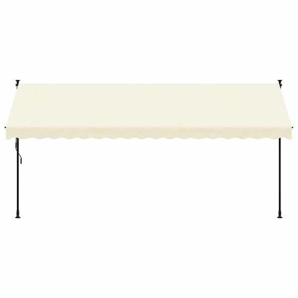 vidaXL Luifel Uittrekbaar 400x150cm Crème - 49% Korting!