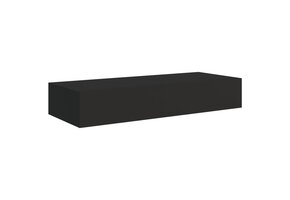 vidaXL Wandschap met Lade 60x23,5x10 cm Zwart - 68% Korting!