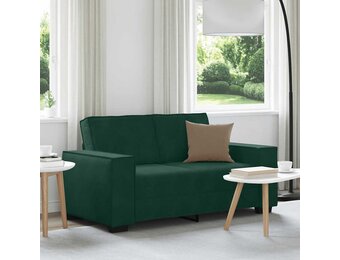 vidaXL Tweezitsbank 120 cm fluweel donkergroen - 30% Korting