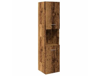 vidaXL Badkamerwandkast - 30x30x130 cm Oud Houtkleurig - 35% Korting!