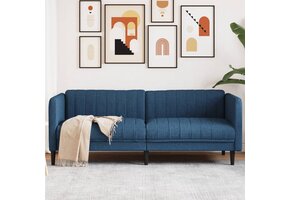 vidaXL Driezitsbank Stof Blauw | 30% Korting