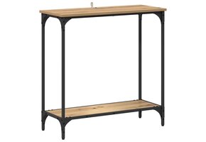 vidaXL Wandtafel met plank - Artisanaal Eiken, 35% Korting!