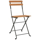 vidaXL Bistrostoelen 2 st inklapbaar massief teakhout/staal | -35%