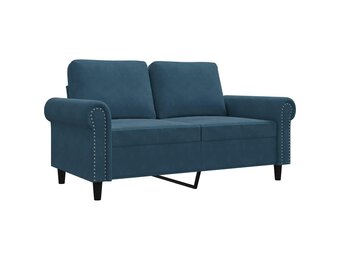 VidaXL Tweezitsbank Blauw Fluweel - 35% Korting!