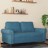 VidaXL Tweezitsbank Blauw Fluweel - 35% Korting!