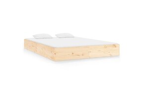 VidaXL Bedframe Massief Hout 140x200cm - Nu 35% Korting!