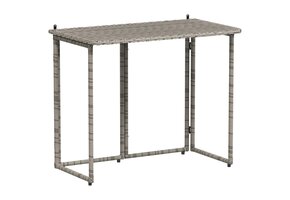 vidaXL Tuintafel Inklapbaar Poly Rattan Grijs - 43% Korting