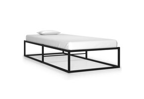vidaXL Bedframe Metaal Zwart 90x200 cm - 47% Korting!