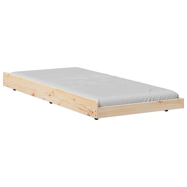 vidaXL Bedframe Grenenhout Bruin 90x200cm - 35% Korting!