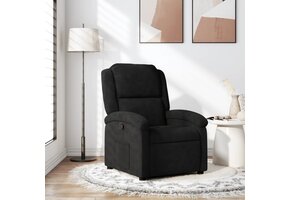 VidaXL Fauteuil Verstelbaar Fluweel Zwart - 55% Korting