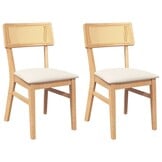 vidaXL Eetkamerstoelen met Kussens (2 st.) - Massief Hout | 47% Korting!