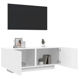 vidaXL TV-meubel 100x35x40 cm Bewerkt Hout Wit | 35% Korting