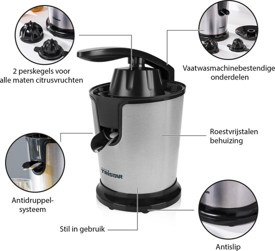 Tristar Elektrische Citruspers CP-3002 - 85W - Nu 35% Korting!
