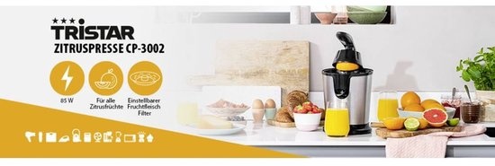Tristar Elektrische Citruspers CP-3002 - 85W - Nu 35% Korting!