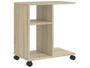 vidaXL Bijzettafel met wieltjes - 50x30x55 cm - 35% Korting