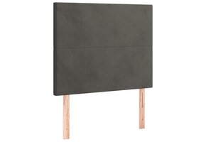 vidaXL Hoofdborden (2 stuks) 90x5x78/88 cm Fluweel Donkergrijs - 35% Korting!