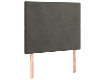 vidaXL Hoofdborden (2 stuks) 90x5x78/88 cm Fluweel Donkergrijs - 35% Korting!