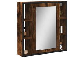 vidaXL Badkamerspiegelkast Gerookt Eiken | 35% Korting