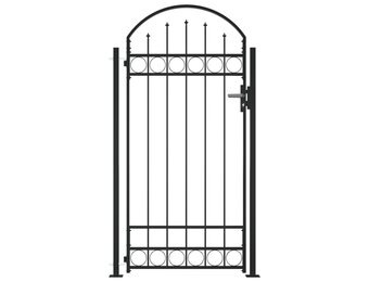 VidaXL Poort met Boog - Zwart - 105x204 cm - 35% Korting