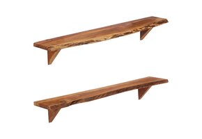 vidaXL Wandschappen Massief Acaciahout - 2 stuks met 35% korting!