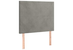 vidaXL Hoofdborden (2 st.) 90x5x78/88 cm Fluweel Lichtgrijs - 35% Korting