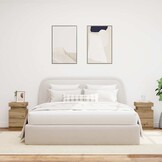 vidaXL Nachtkastjes met LED - 35x39x55 cm Hout Artisanaal Eiken - 35% Korting