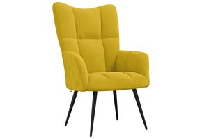 VidaXL Relaxstoel Fluweel Mosterdgeel | 35% Korting