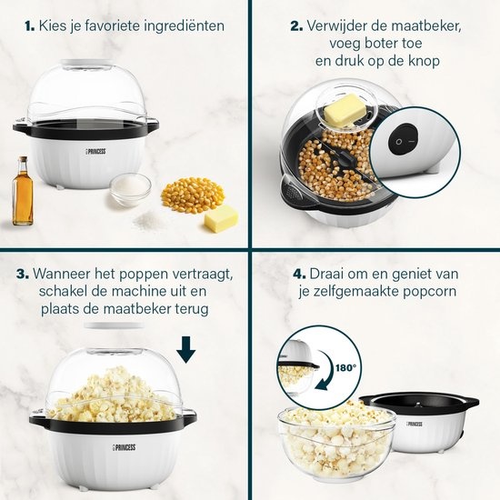 Princess Popcornmaker 292980 - 450W - 35% Korting