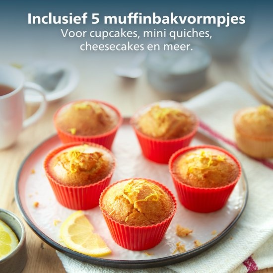 Philips Airfryer Ovenschaal & Bakblik + 5 Muffinvormen - 35% Korting!