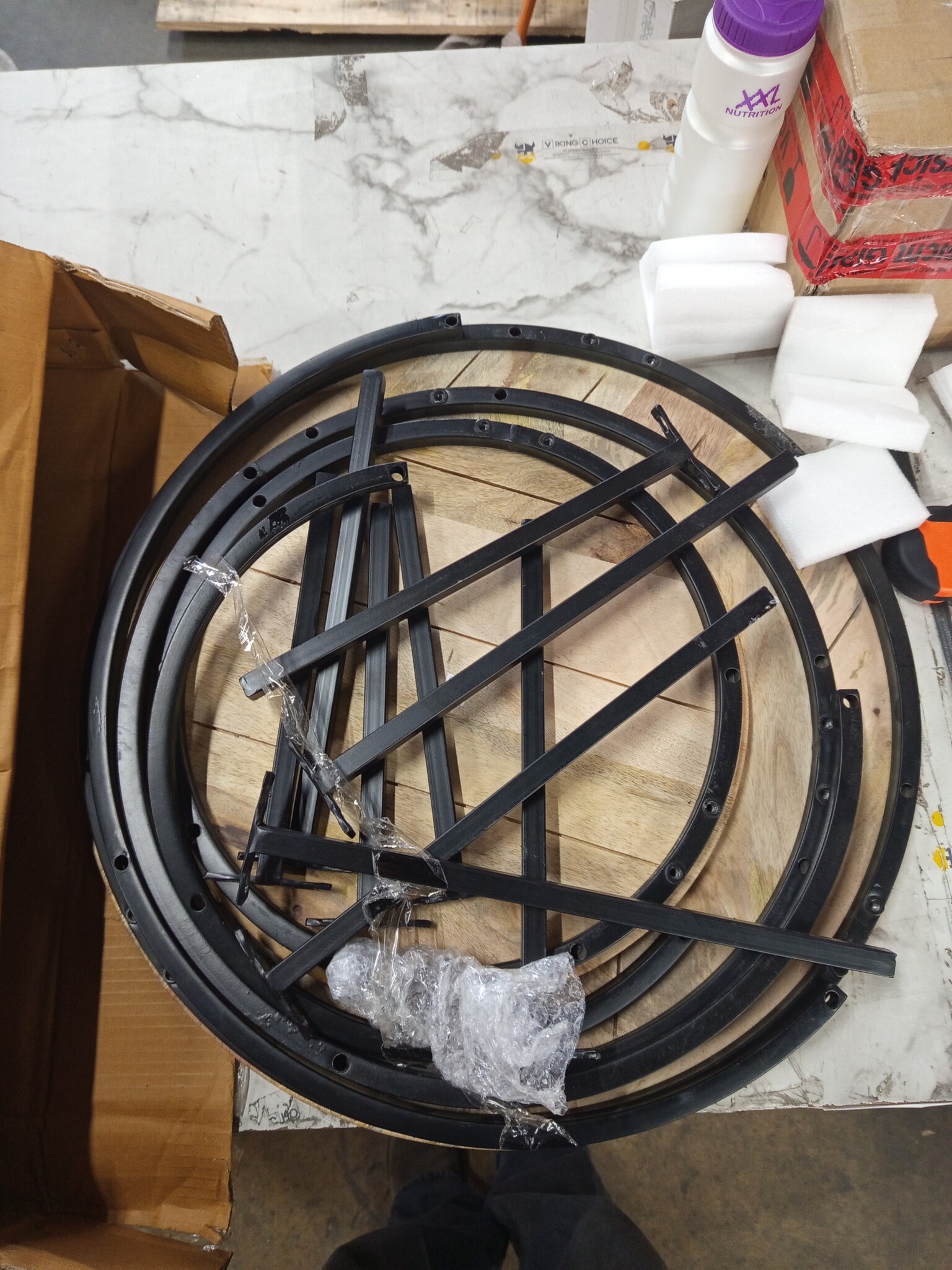 vidaXL 3-delige Tafeltjesset Ruw Mangohout - 55% Korting!