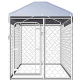 vidaXL Hondenkennel Buiten met Dak - 200x100x125 cm - 30% Korting