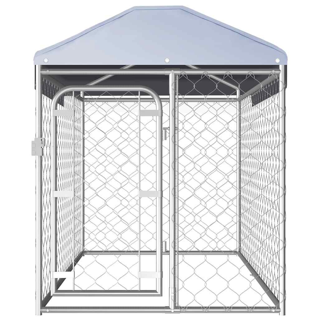vidaXL Hondenkennel Buiten met Dak - 200x100x125 cm - 30% Korting