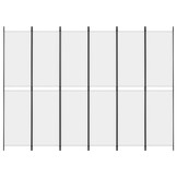 vidaXL Kamerscherm 6 panelen 300x220 cm Wit - 55% Korting!