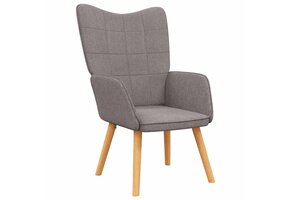 vidaXL Relaxstoel stof taupe - 55% Korting!