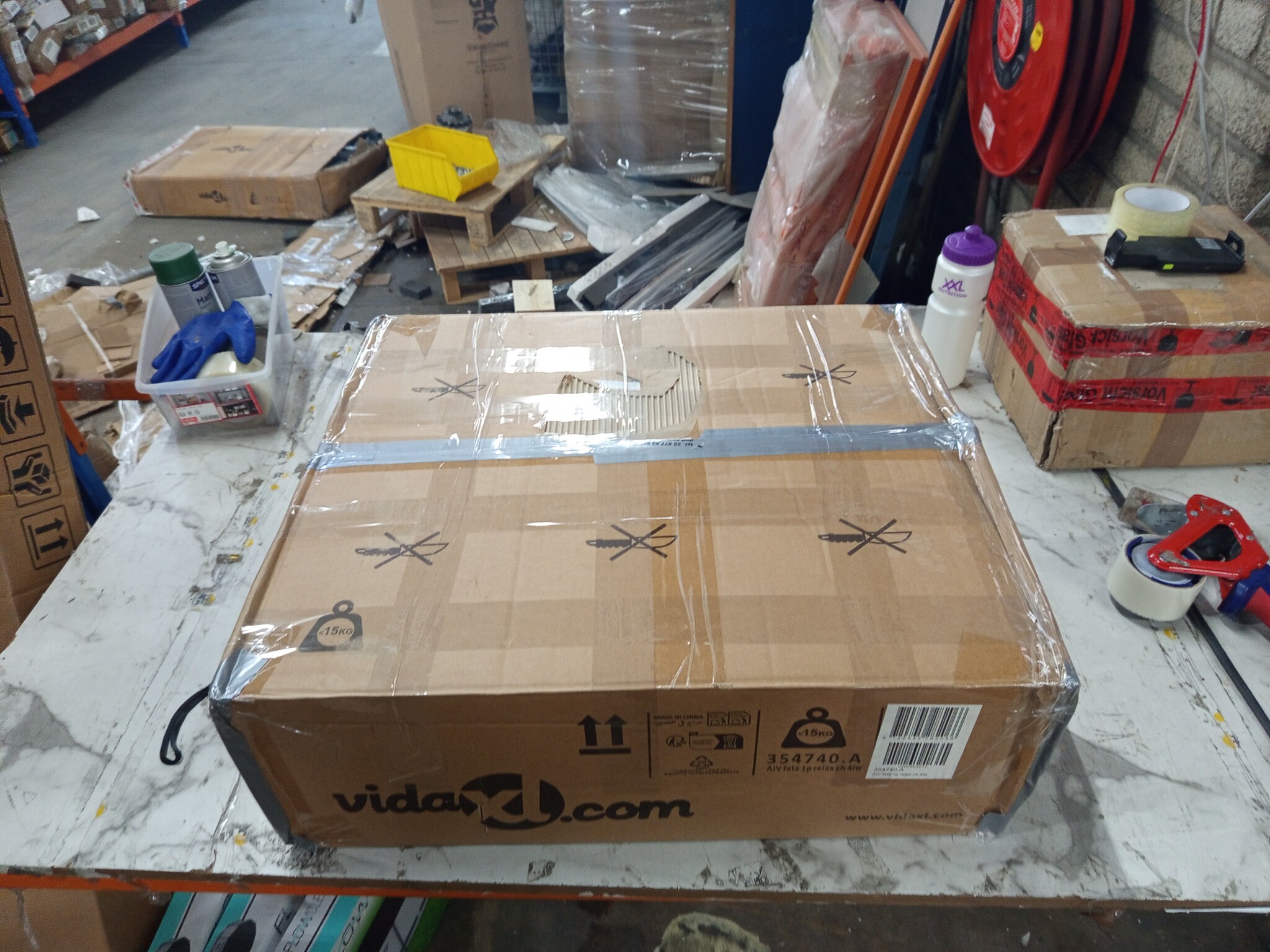 vidaXL Relaxstoel stof taupe - 55% Korting!