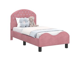vidaXL Peuterbed Roze Fluweel (70x140cm) - 35% Korting!